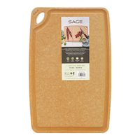 世廚（SAGE）美国切菜板抗菌砧板案板耐高温带凹槽和防滑垫30*45*1cm 30*45*1cm带凹槽+防滑垫