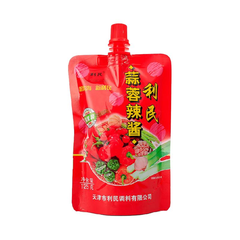 利民天津蒜蓉辣酱蒜蓉辣椒酱烧烤蘸酱调味酱料火锅料125g×1袋