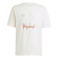 adidas/阿迪达斯 纯棉 男士T恤 乳白色 L