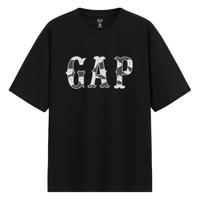 Gap 729369 西部印花logo 宽松 短袖T恤