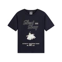 卡帕（Kappa）背靠背2025短袖男印花纯棉运动t恤休闲打底上衣女 K0FW2TD82D 黑色-990 M