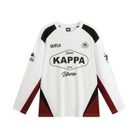 卡帕（Kappa）背靠背长袖T恤男女同款复古时尚赛车氛围潮流百搭K0FY2TC02D 【长袖T恤】韩国白-012 L 175/130-150斤