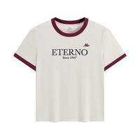 卡帕（Kappa）背靠背短袖女款2025夏季运动休闲凉感t恤索罗娜上衣K0F62TD22 暗夜蓝黑-906 L