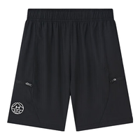 安德玛(Under Armour)儿童男童户外拼接梭织短裤男裤运动短裤242123350 黑色 150cm