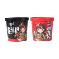 大桶酸辣粉便当妞红薯粉190g宽粉免煮冲泡速食粉丝红黑金版酸辣粉