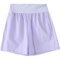 笛莎(DEESHA)童装儿童女童短裤2025夏季中大童休闲柔软速干短裤 浅紫 90