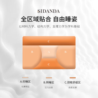 SIDANDA95白鹅绒羽绒枕颈椎枕芯护颈枕2025新品空气管强支撑抗菌侧睡枕头
