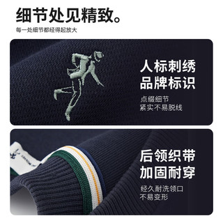 与狼共舞【舒适百搭】卫衣男秋季休闲简约长袖内搭上衣男士卫衣 深蓝（升级款） S 165/84A