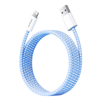 品胜 苹果数据线iphone充电线快充适用iPhone14Pro/13/12/XR/11/8手机ipad平板USB充电器线车载织蓝