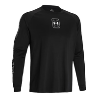 安德玛（UNDERARMOUR）Baseline男子篮球运动长袖T恤1383398 黑色001 XL