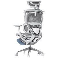  ERGOUP/有谱 舒服 人体工学椅子 扶手  灰框灰网+脚踏