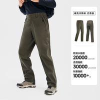 【山壳】伯希和硬壳冲锋裤男户外加厚保暖登山裤防风抗寒运动裤女 【四季款】枯木棕-男 | 暴雨级防水 S