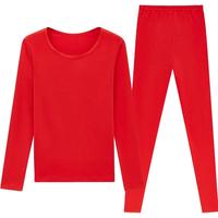 三枪保暖内衣套装女纯棉抗静电大红本命年秋衣秋裤套装男结婚新人