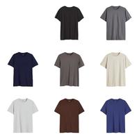 H&M HM 灰色格雷系男女同款T恤夏季纯棉打底衫休闲短袖0608945 浅米色 180/116A