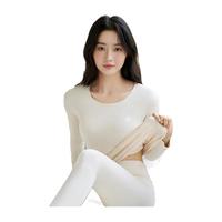 都市丽人 COSMO LADY德绒保暖内衣女士加绒加厚无痕发热打底秋衣秋裤套装冬季