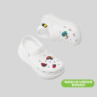 crocs 卡骆驰 女士厚底沙滩鞋 经典光轮洞洞鞋