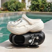 SENDA 森达 洞洞鞋女款2025夏新商场同款舒适轻便厚底凉鞋