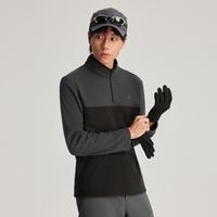 探拓 24年秋冬男士半开衫抓绒服舒适简约百搭立领休闲上衣男卫衣