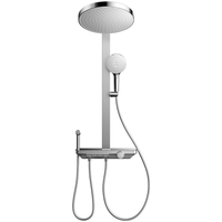 箭牌政府补贴淋浴花洒套装家用卫浴浴室卫生间全铜2025摩雨花洒 方管冷热|经典银|铜水路|3D按摩手持