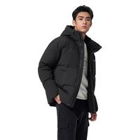 海澜之家 HLA羽绒服男24连帽外套男冬季 黑色40 165/84A S114~124斤