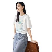 DUIBAI/对白 艺术画作联名印花 女士短袖T恤