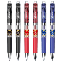 贝发（BEIFA）V8按动中性笔 0.5mm大容量速干签字笔 商务办公考试刷题 黑色12支