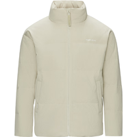 HLA海澜之家羽绒服男24立领条纹外套男冬季HWRAW4W015A 米杏37 175/92A L137~150斤