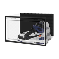 四万公里aj鞋盒收纳盒磁吸自吸门球鞋防氧化鞋柜透明鞋子收纳塑料鞋墙鞋柜