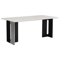 全友家居天然奢石餐桌长方形家用客厅轻奢感2025吃饭桌椅套装 【奢石】1.4米餐桌