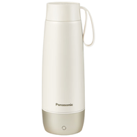 松下电热水杯加热杯热水壶保温烧水杯300ml迷你便携式 旅行出差 智能恒温316L不锈钢 NC-C21S-C 米白色