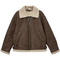 杰克琼斯 杰克·琼斯（JACK&JONES）男装冬季棉服百搭保暖日常通勤经典翻领毛领外套225409036 E08深棕色 M （175）