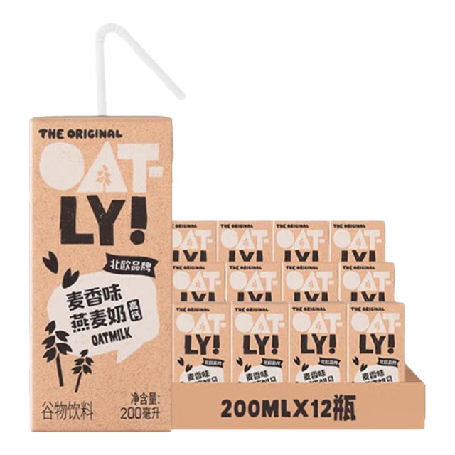 噢麦力 麦香味燕麦奶 200ml*12箱装