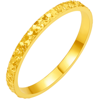 周六福 ZHOU LIU FU碎碎冰足金999黄金戒指女 计价A0113247 14号 约1.96g 