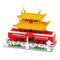 北京天安门积木儿童建筑国产微颗粒拼装积木解压益智摆件模型男女