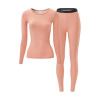 草本初色山茶花保暖男女套装生姜精华体感柔软 桃粉色【女款】 2XL【男141-160斤 女131-145斤】