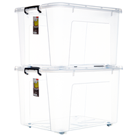 Citylong 禧天龙 X-6154 带轮收纳箱 110L*2个 透明