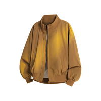 :CHOCOOLATEit通勤宽松夹克男士冬季美式高街行政休闲外套 棕色 M M 【105-120斤】