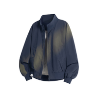 :CHOCOOLATEit通勤宽松夹克男士冬季美式高街行政休闲外套 藏青加棉 4XL