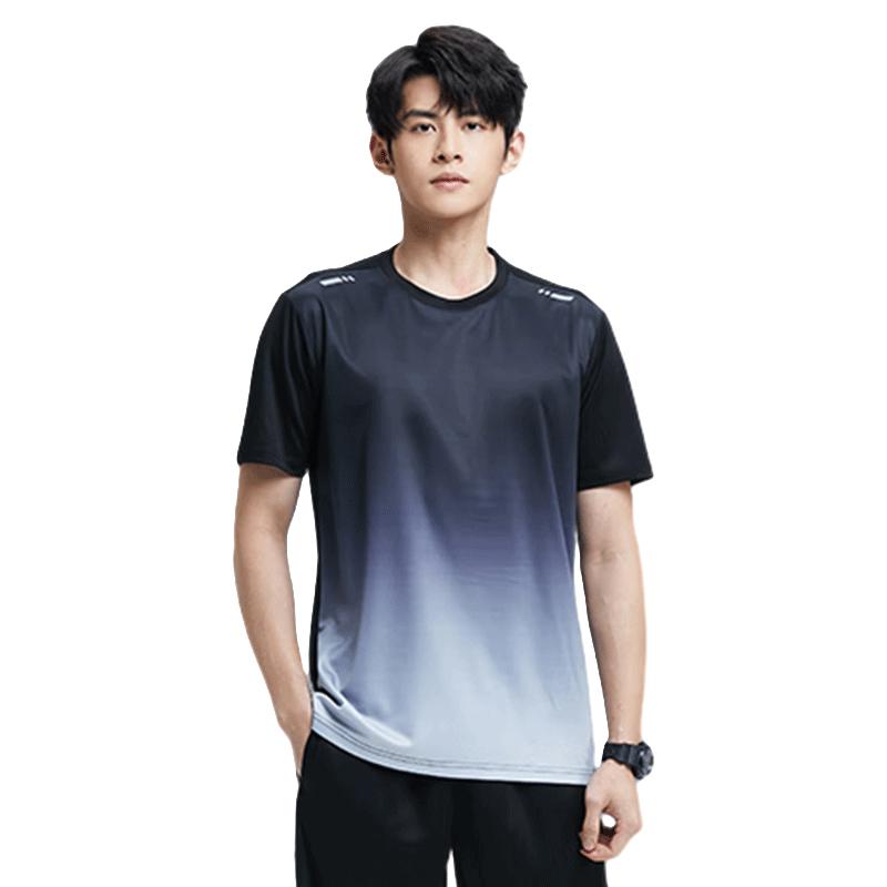  BURUITE/步锐特 冰丝速干 男士运动T恤套装  黑灰T恤【快干透气】 2XL 【140-160斤】