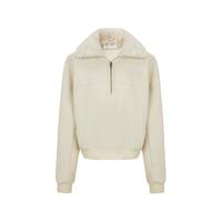 CAVALLI CLASS 【精致毛绒领】25秋装半拉链短款刺绣宽松显瘦百搭纯色休闲卫衣