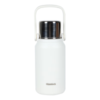 三光云彩 Glasslock保温杯316不锈钢大容量保温带盖水杯儿童男女户外高颜值杯子 白色-1000ML