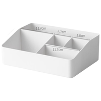 懒角落 桌面收纳盒化妆品口红收纳遥控器收纳盒多层叠加杂物收纳 分格盒 桌面收纳盒 分格盒单个装