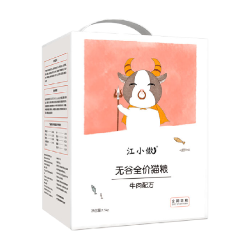 江小傲 无谷牛肉高蛋白全价全期猫粮布偶英短蓝猫成猫幼猫粮3斤装