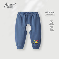棉棉柔 Miababy 男宝宝开裆裤婴儿裤子夏季薄款儿童开档裤外穿纯棉男童女夏天长裤