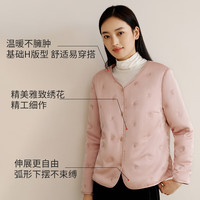 金三塔 保暖背心女秋冬可外穿马甲内衣棉袄 V领-裸粉色