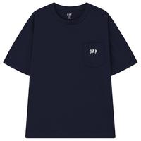 Gap男女装2024夏纯棉logo口袋短袖T恤宽松简约上衣546493