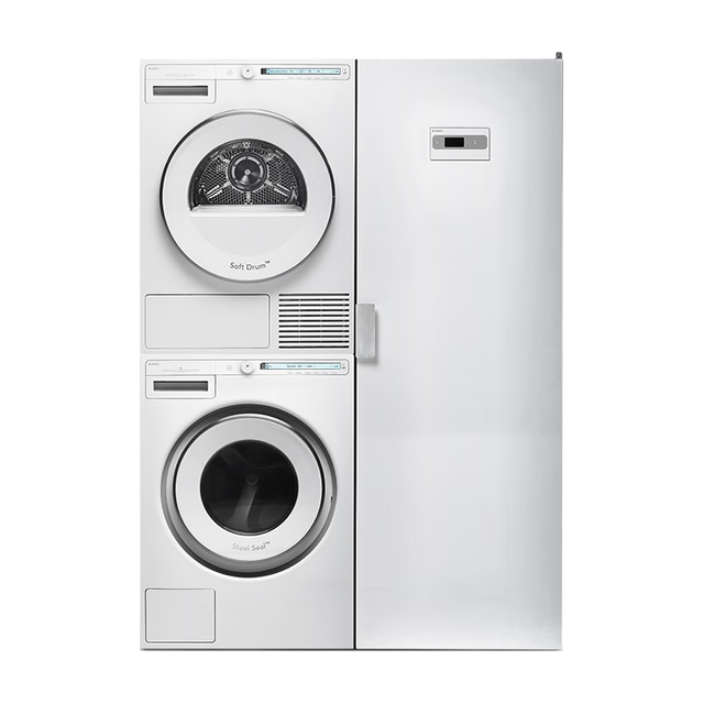 雅士高 洗烘套装三合一9kg洗衣机+8kg烘干机 W109C.W+T108.W+DC7774V 9+8kg+干衣柜