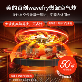 美的 F15 微烤炸一体机 变频平板 微波炉