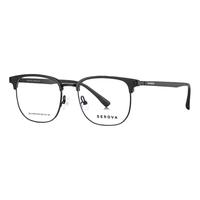 依视路（ESSILOR）依视路膜致爱赞全晰近视防蓝光镜片现片赠夏蒙施洛华 施洛华-全框-SL1106C10-黑色 钻晶膜致1.56(薄)