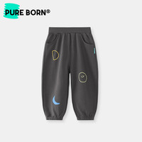 pureborn 博睿恩 [幼儿园裤]博睿恩儿童加绒运动裤子秋冬男童长裤女童宝宝休闲卫裤